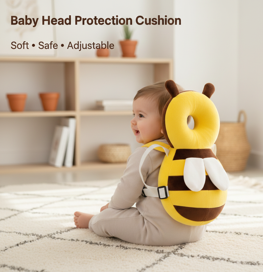 Baby Head Protection Cushion (Bee Design)