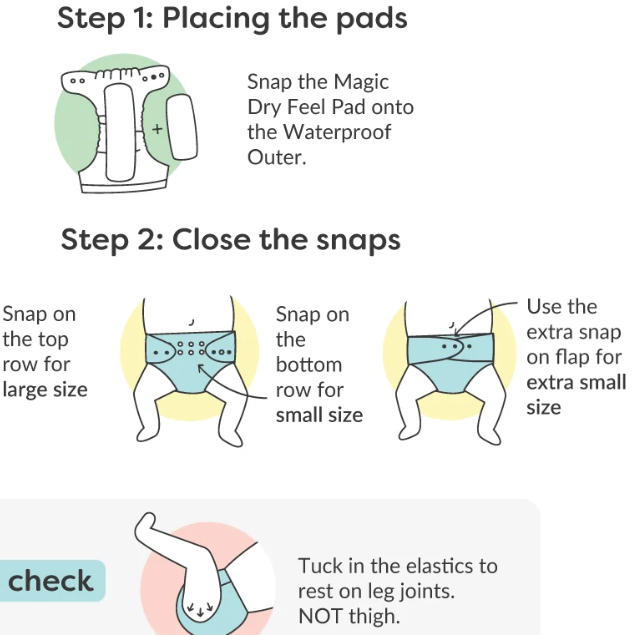 Reusable Baby Cloth Diaper PACK OF 4