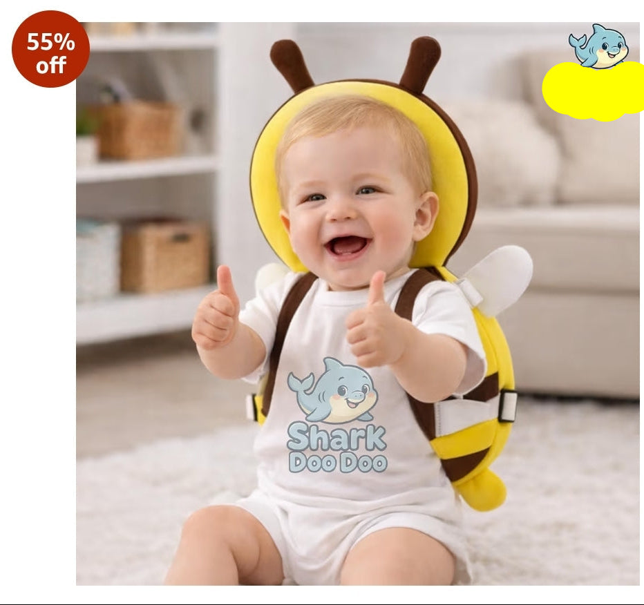 Baby Head Protection Cushion (Bee Design)