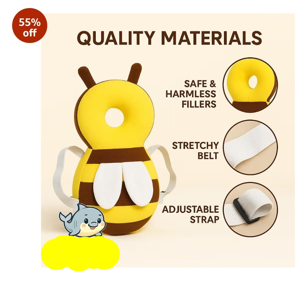 Baby Head Protection Cushion (Bee Design)